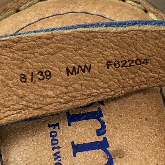 Born Women's Size 8 Jamez Blue Leather Open Toe Ankle Strap Casual Sandals - Picture 13 of 15